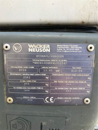 2017 Wacker Neuson ET24