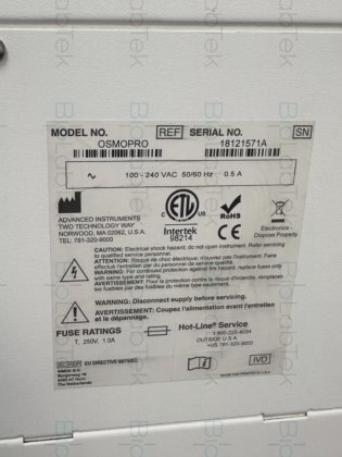 Advanced instruments Osmo PRO multi-sample