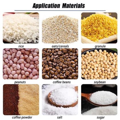 米の穀物の豆の重量を量る線形秤量機のパッキング機械 1 2 の 4