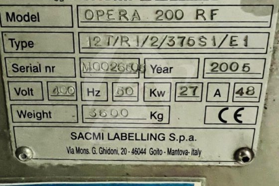 2005 SACMI OPERA