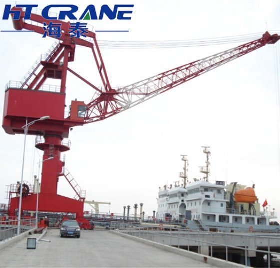 Port jib crane offshore pedestal portable crane level luffing portal