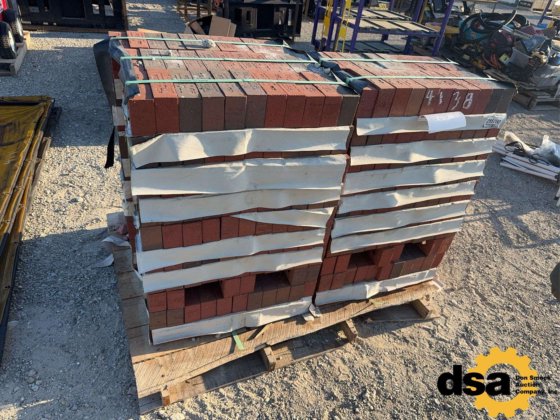 Pallet of Unused Red Bricks