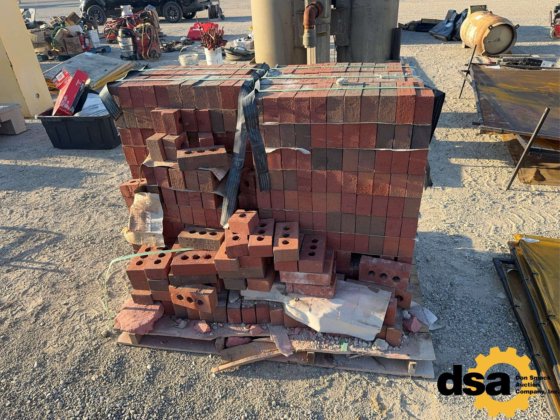 Pallet of Unused Red Bricks
