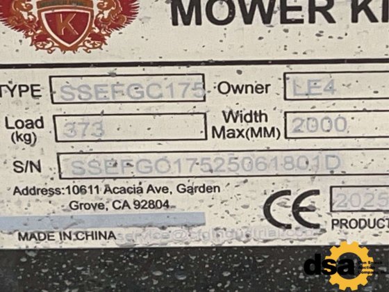 Unused Mower King 72" Flail