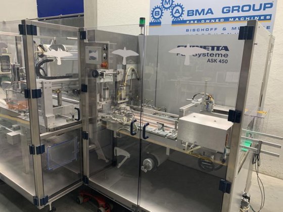 SKINETTA ASK 450 BU 带有收缩隧道的链式分切机/外包装机