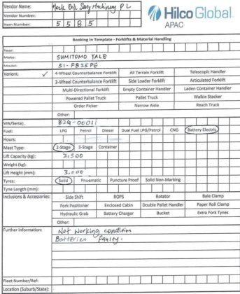 住友耶鲁四轮平衡式叉车