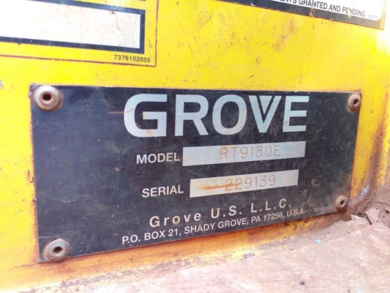 格鲁夫越野起重机rt9130e -