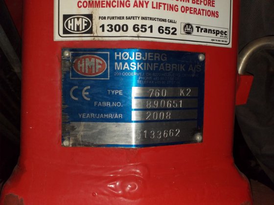 2008年HMWF安装式起重机760-K2 -