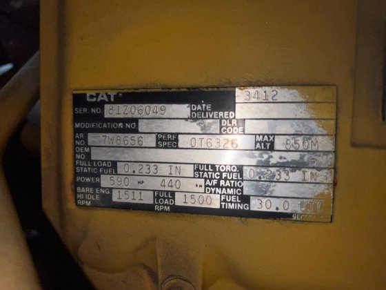 Caterpillar engine generator 3412di------。