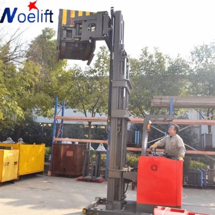 狭い通路3-ウェイ電動フォークリフトフレキシブルフォークリフト