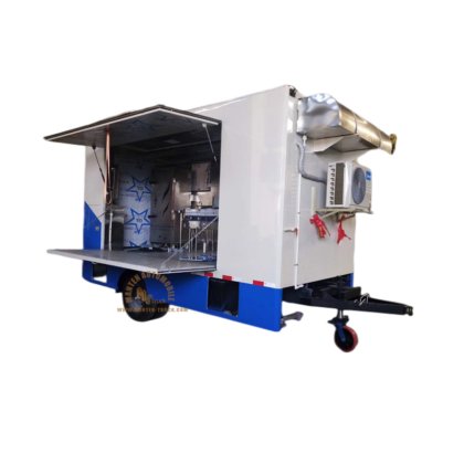 Remolque de comida móvil cuadrada