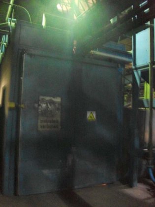 連続ショットブラストキャビネットRUMP、Ø 1500 mm、高さ2000 mm