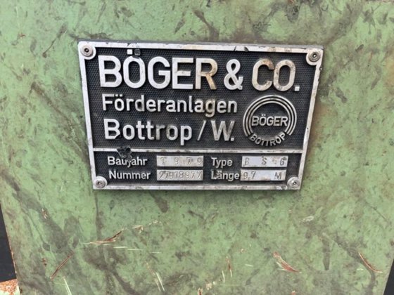 陡坡带式输送机 BÖRGER&CO 长度： 9,7m