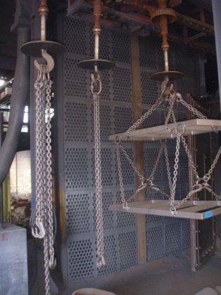 hanger type shot blast plant