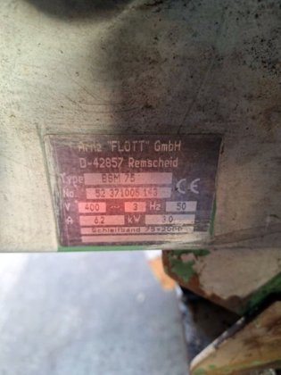 砂带磨光机 FLOTT 砂带宽度：75 毫米