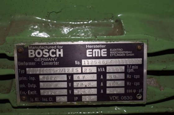 变频器 BOSCH 25kVA 200V 300Hz