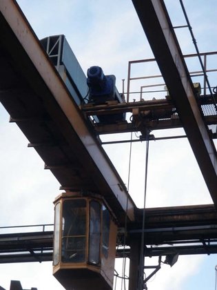 負荷天井クレーン ダブル桁 DEMAG 5 t、12980