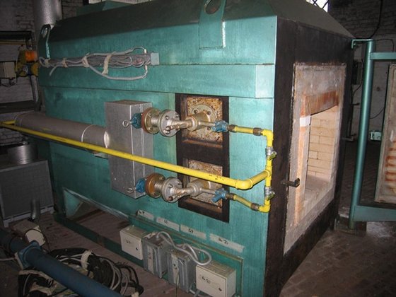 焼き付け溶解グローイングFIB用炉、天然ガス、1600°C