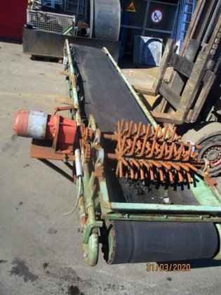 ベルトコンボヤ、サンドアレーター付き 3,56m×0,5m