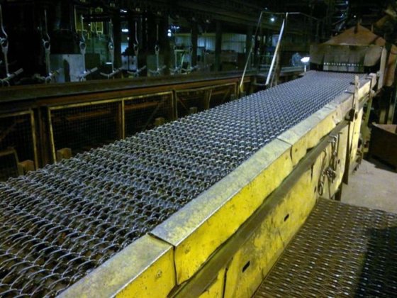 ワイヤーベルトショットブラストプラント RUMP、有効幅1000 mm