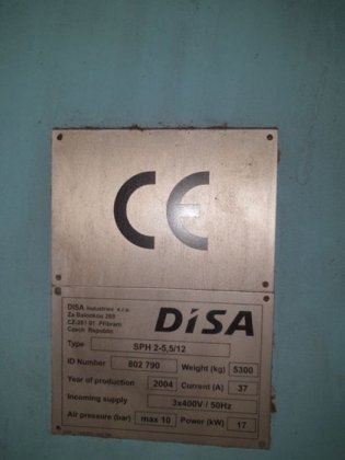 Shotblast cabinet DISA SPH2-55/12