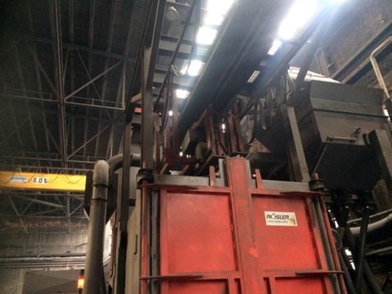 2007 RÖSLER抛丸室，3台涡轮机，载荷1500公斤