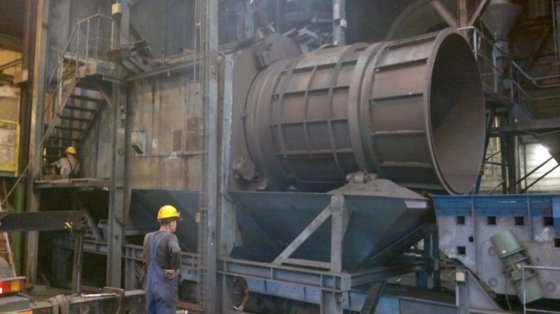 1999 Continuous tumble belt shotblast