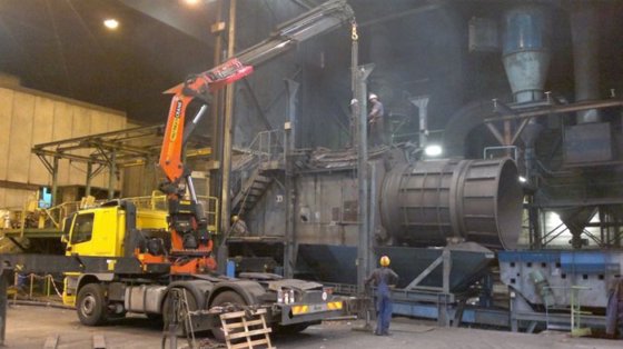1999 Continuous tumble belt shotblast