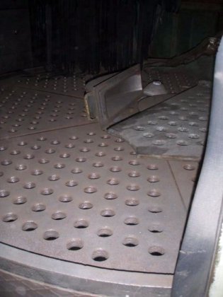 Instalación de granallado con mesa