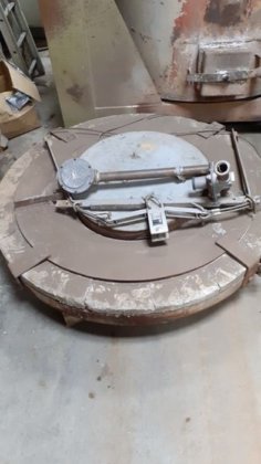 1990 傾斜るつぼ炉 ヒンデンラング、アルミニウム、ガス加熱、800 kg