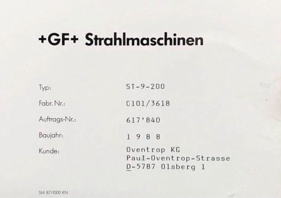 Raupenbandstrahlanlage GF ST9