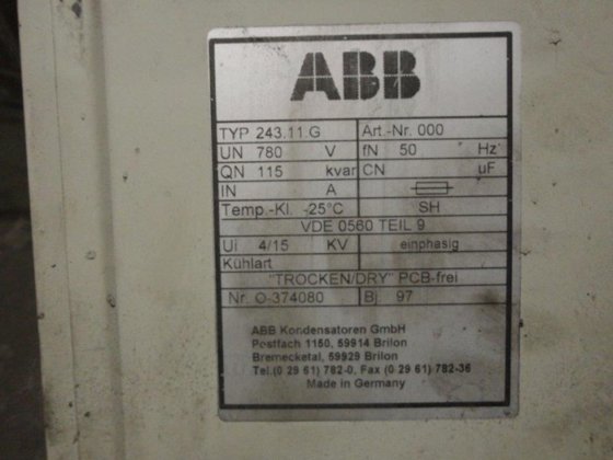 保温炉，通道感应器 ASEA 45/62 t