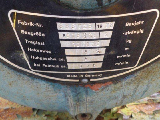 起重机桥架 25 +10 吨 DEMAG，18550