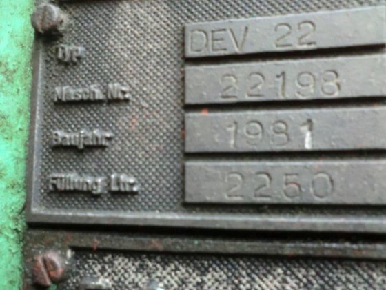 1981 Eirich 搅拌机，型号 DEV 22，容量