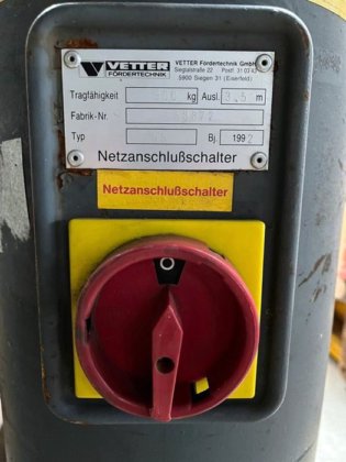 VETTER 500 千克柱式回转起重机