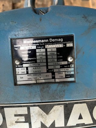 环链葫芦 DEMAG PK5 NF，2 种速度，起重量