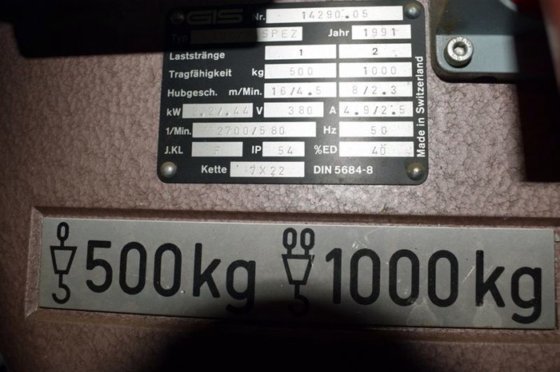 环链葫芦 GIS，1000 千克