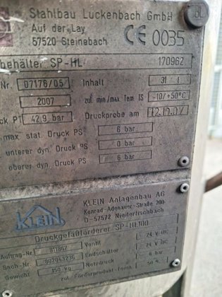 2007 31 升喂沙机, KLEIN