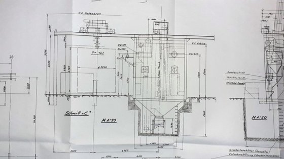 2007年ショットブラストキャビネットDISA、4m x 3.5m x 4m