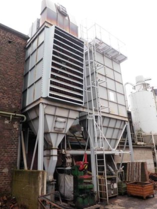 1993 带冷却器 BETH 的冲天炉过滤器，16500 立方米/小时