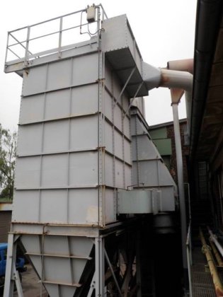 1993 带冷却器 BETH 的冲天炉过滤器，16500 立方米/小时