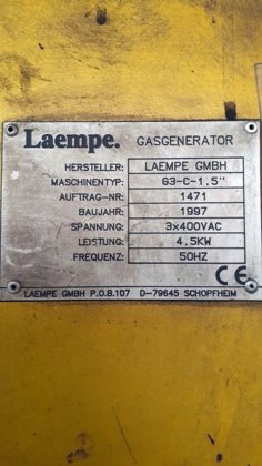 1997 气化装置 LAEMPE，4.5 千瓦，带预热器