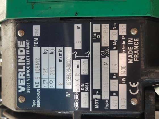 Polipastos de cadena VERLINDE VENTA