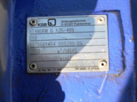 遠心水ポンプ KSB, 200 m³/h