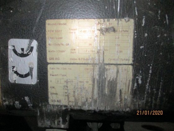 1998 2 吨 GIS 环链葫芦