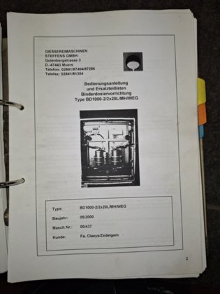 STEFFENS 核心砂搅拌装置 ±2吨/小时