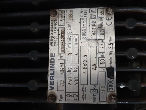 VERLINDE チェーンホイスト SALE