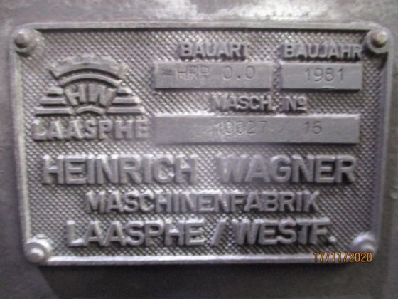 成形機 ハインリッヒ・ワグナー HRP 00