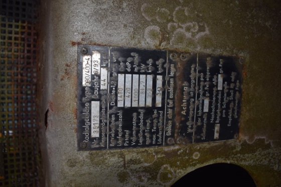 1993 BMD 粉尘过滤器，58 500 立方米/小时，带旋风分离器