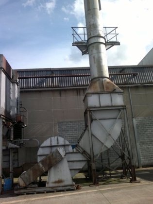 1993 BMD 粉尘过滤器，58 500 立方米/小时，带旋风分离器